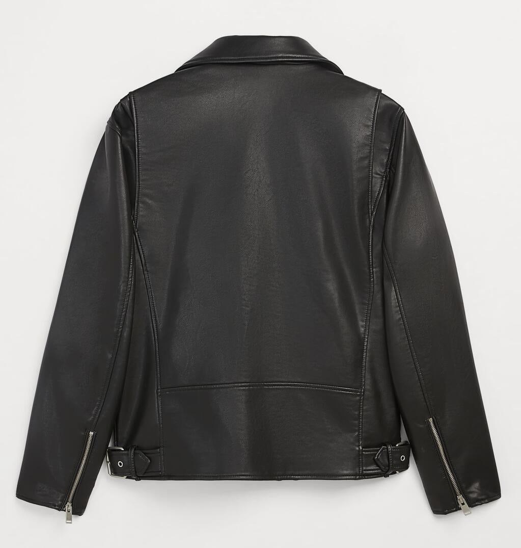 PU Darkwear Zipper Leather Jacket - INTOHYPEZONE