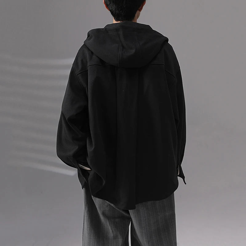 Hooded Woolen Short Jacket - INTOHYPEZONE