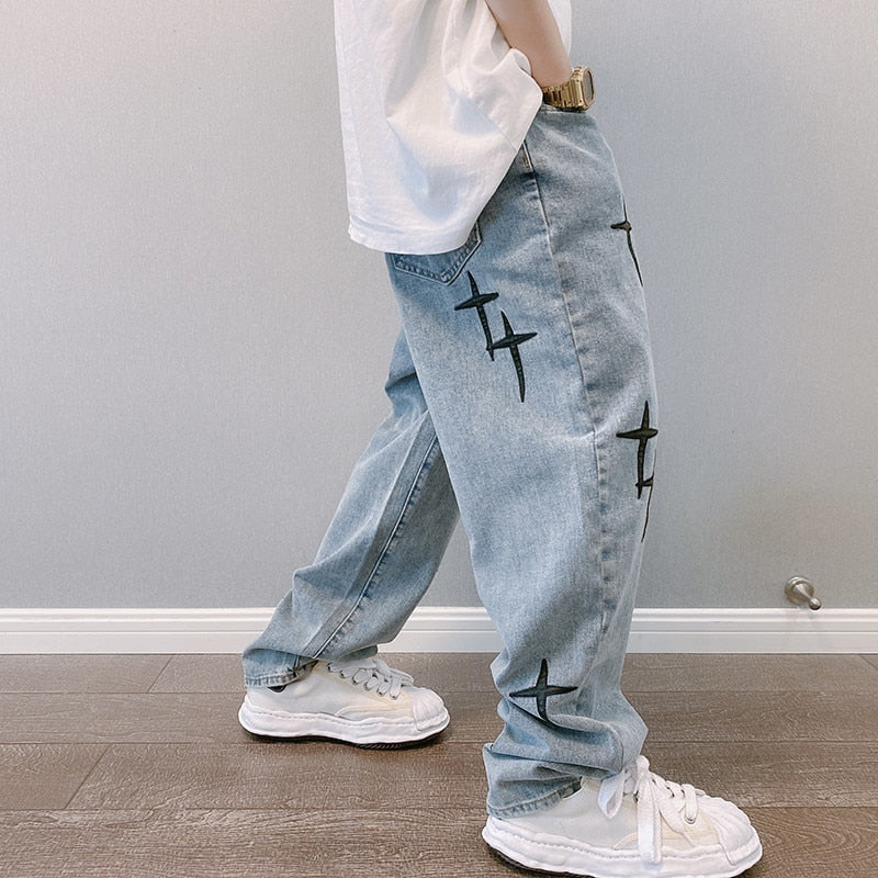 Baggy Jeans, Straight Loose Cargo Pants by INTOHYPEZONE MEN