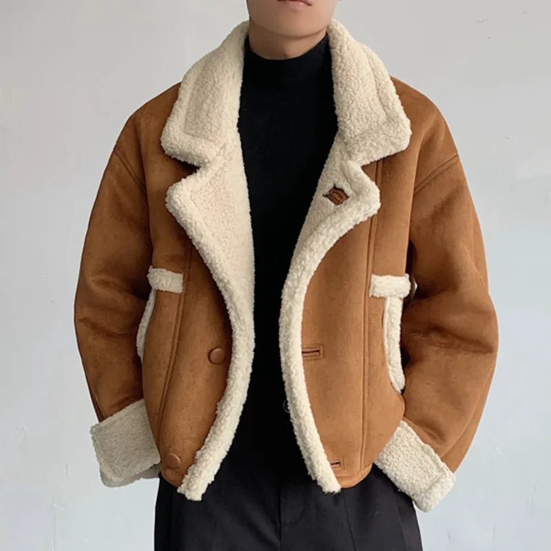 Suede Fur Hort Warm Padded Jacket - INTOHYPEZONE