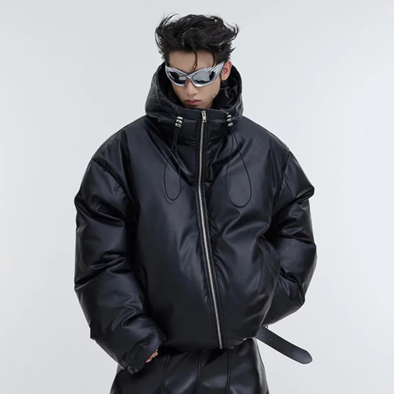 Hooded Zipper Loose Padded Jacket - INTOHYPEZONE