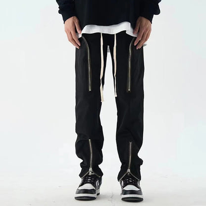 Zipper Techwear Slim Pants - INTOHYPEZONE