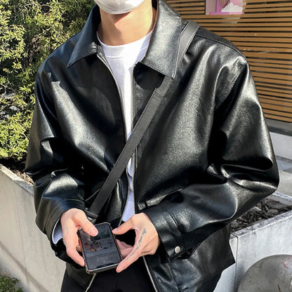 Zipper PU Leather Jacket - INTOHYPEZONE