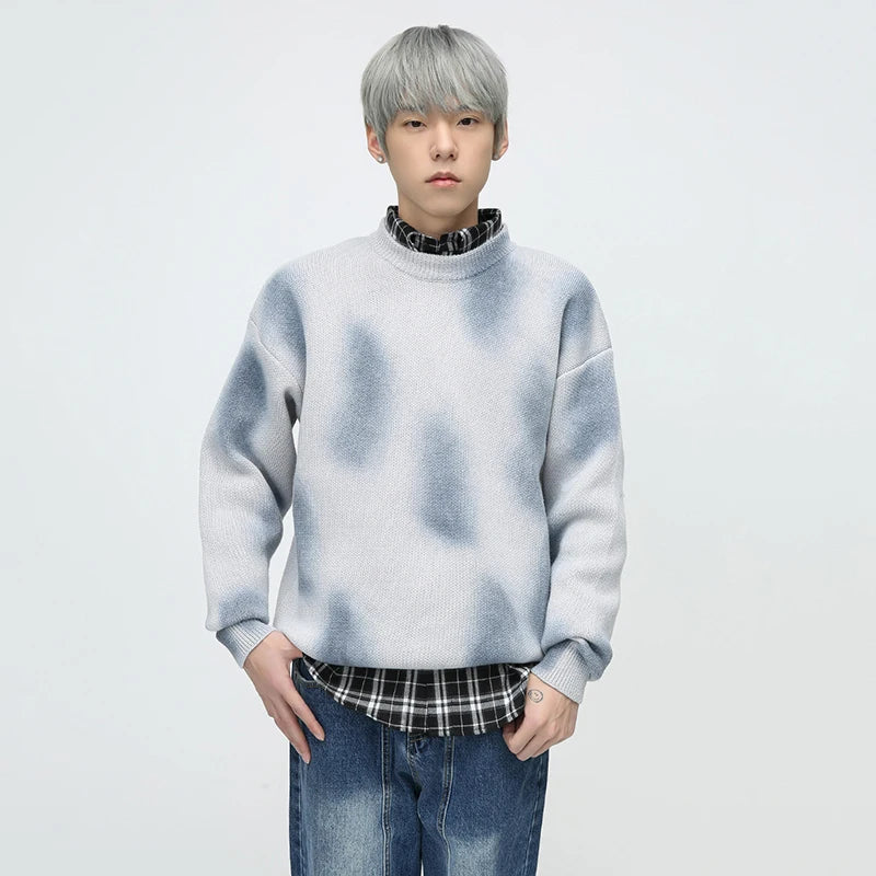 Crew Neck Patterned Sweater - INTOHYPEZONE