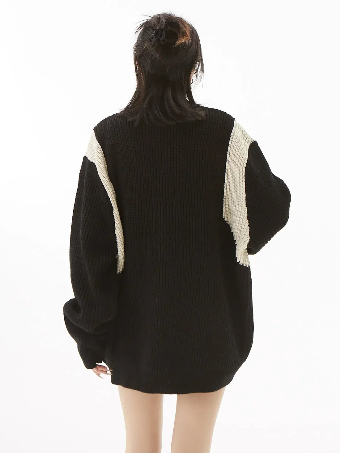 Oversized Zip Up Knitted Cardigan - INTOHYPEZONE