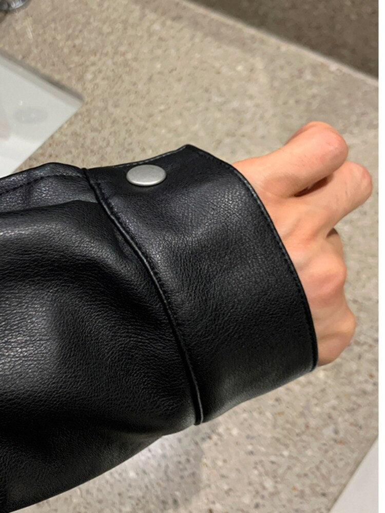 Leather Jacket Double Zipper - INTOHYPEZONE MEN