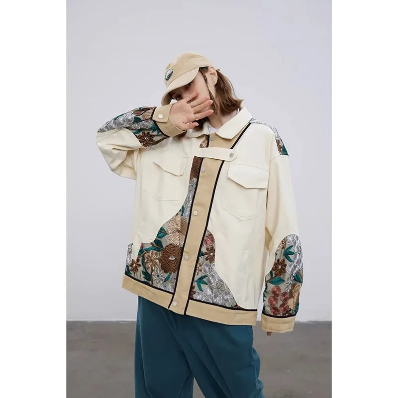 Single Breasted Floral Loose Jacket - INTOHYPEZONE