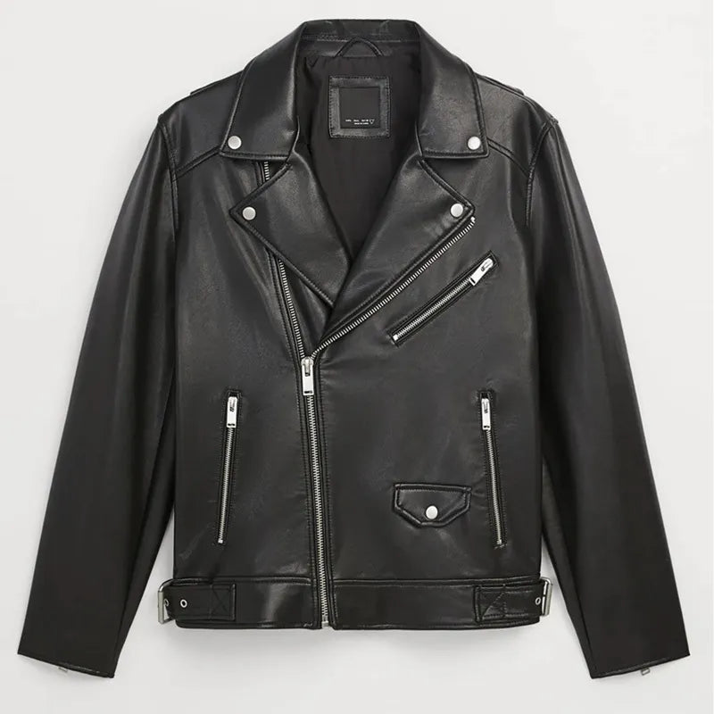 PU Darkwear Zipper Leather Jacket - INTOHYPEZONE