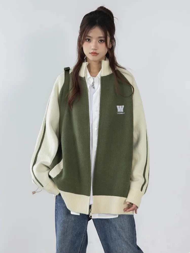 Zip Up Knitted Sweater - INTOHYPEZONE