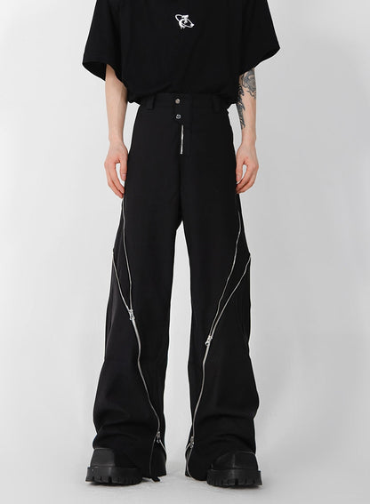 Straight Tube Pant with Zipper Slit - INTOHYPEZONE