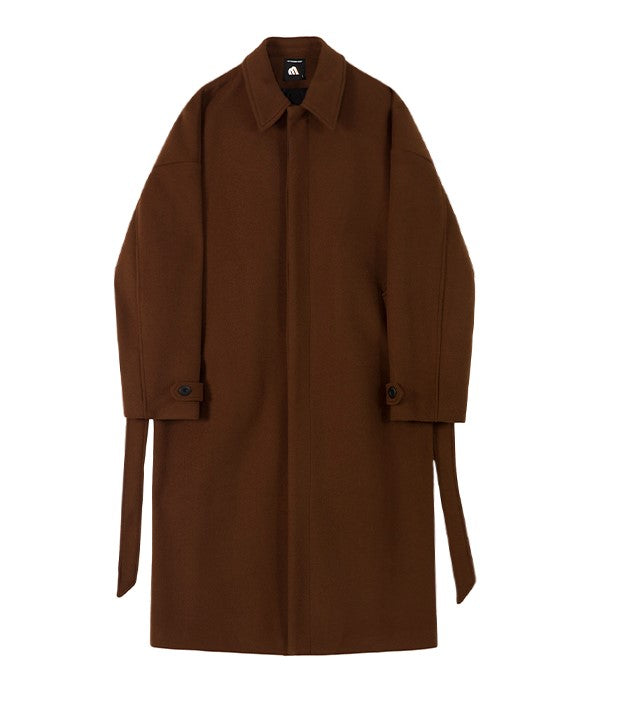 Belted Knee-length Coat - INTOHYPEZONE