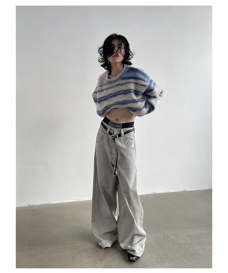 Vintage Wash Wide Leg Pants - INTOHYPEZONE