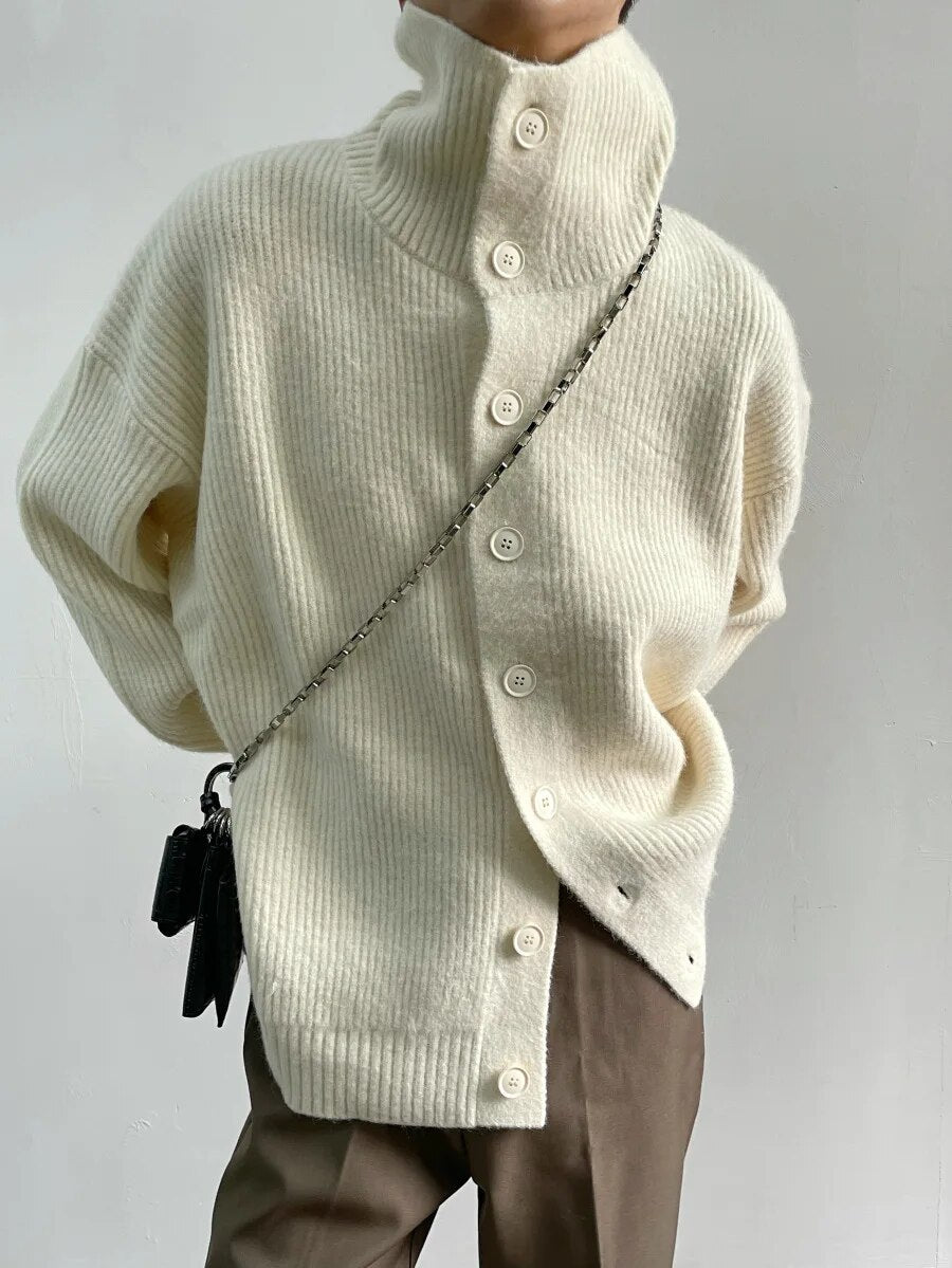 Turtleneck Lamb Wool Knitted Sweater - INTOHYPEZONE