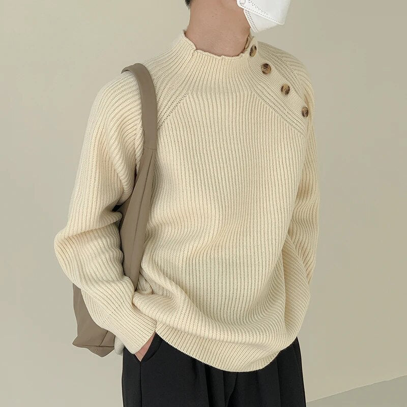 Half Neck Knit Sweater - INTOHYPEZONE