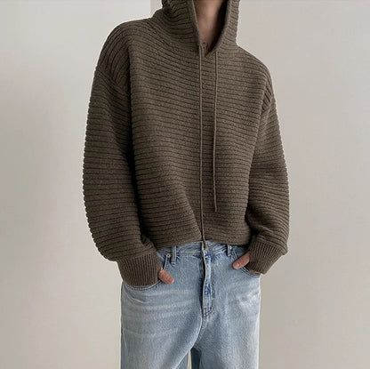 Hooded Knitted Thickened Sweater - INTOHYPEZONE