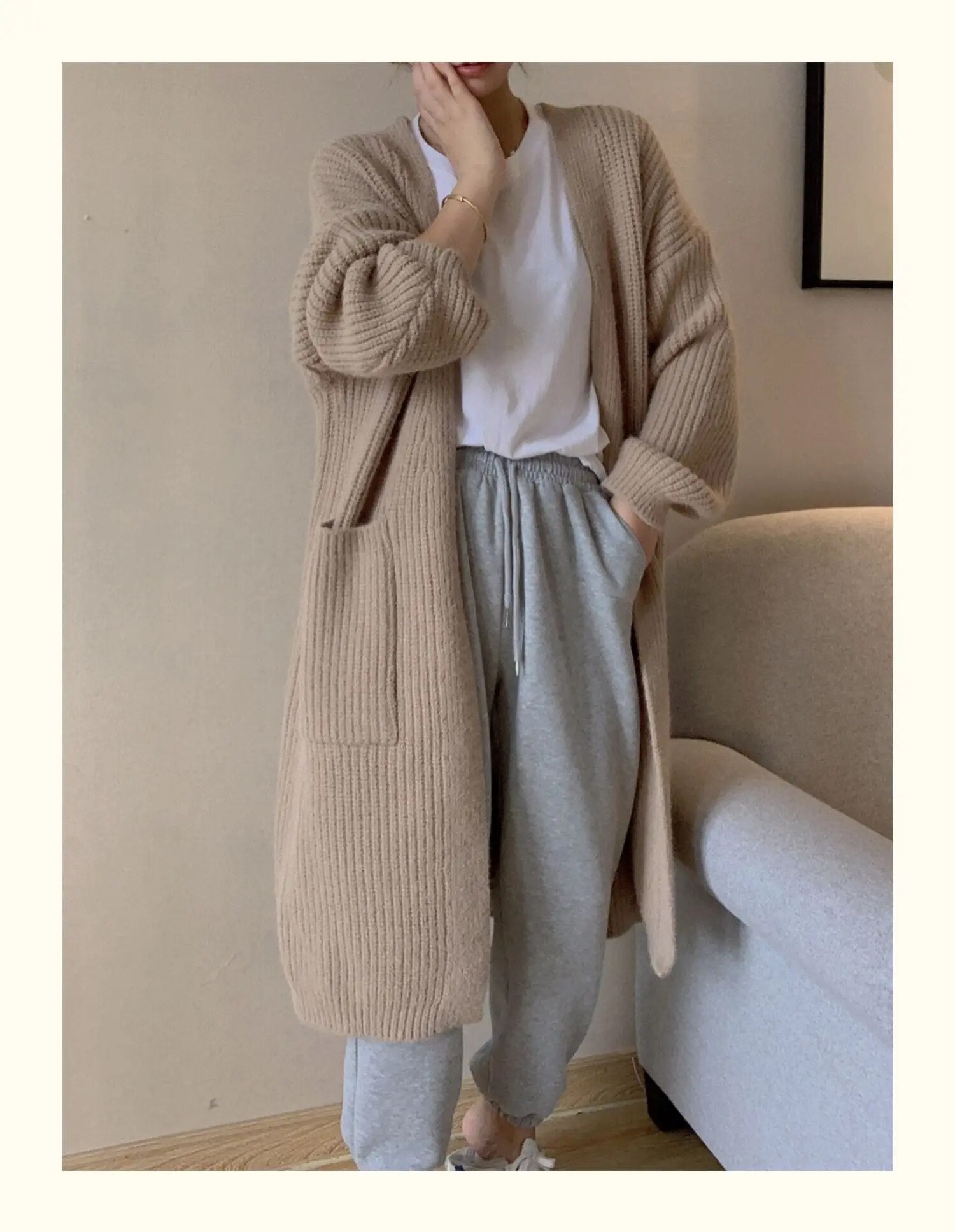 Loose Long Knitted Cardigan - INTOHYPEZONE