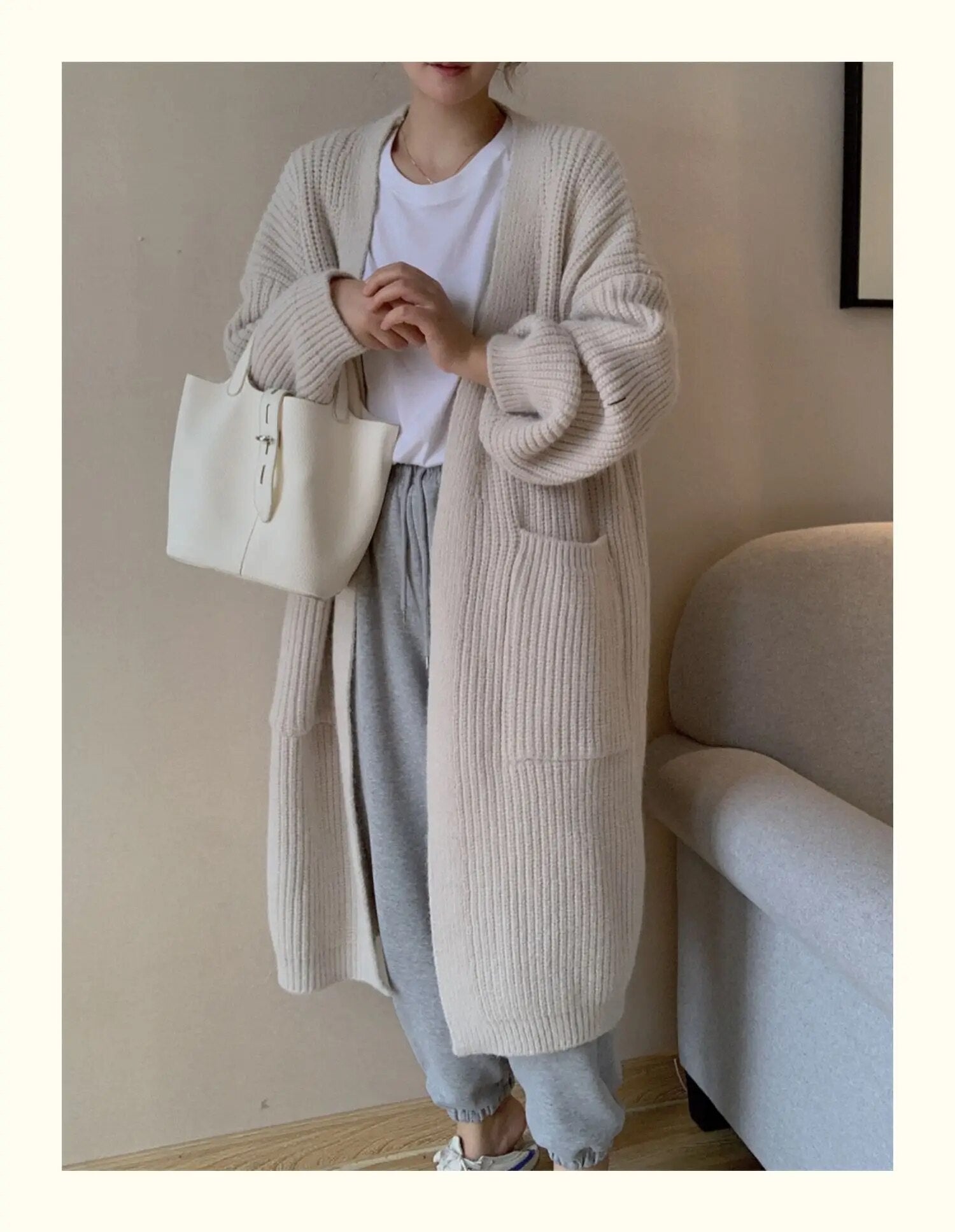 Loose Long Knitted Cardigan - INTOHYPEZONE