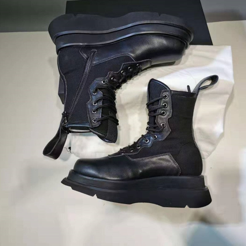 LEATHER HIGH BOOTS - INTOHYPEZONE