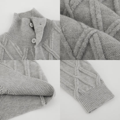 BUTTON KNITTED CARDIGAN - INTOHYPEZONE