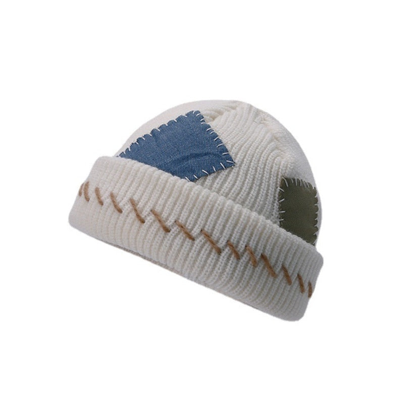 Patchwork Knitted Hat - INTOHYPEZONE