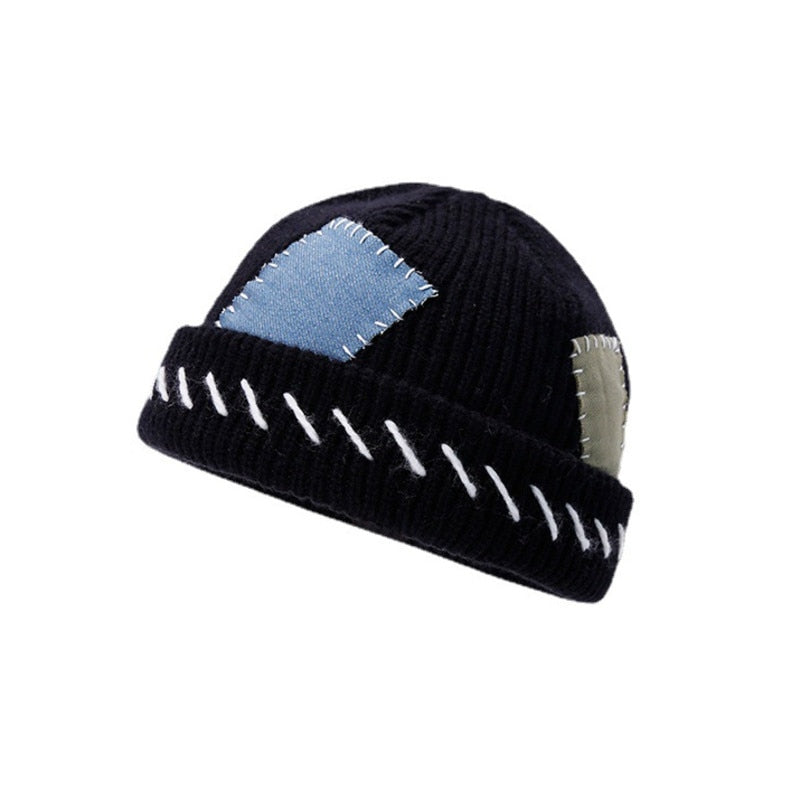Patchwork Knitted Hat - INTOHYPEZONE