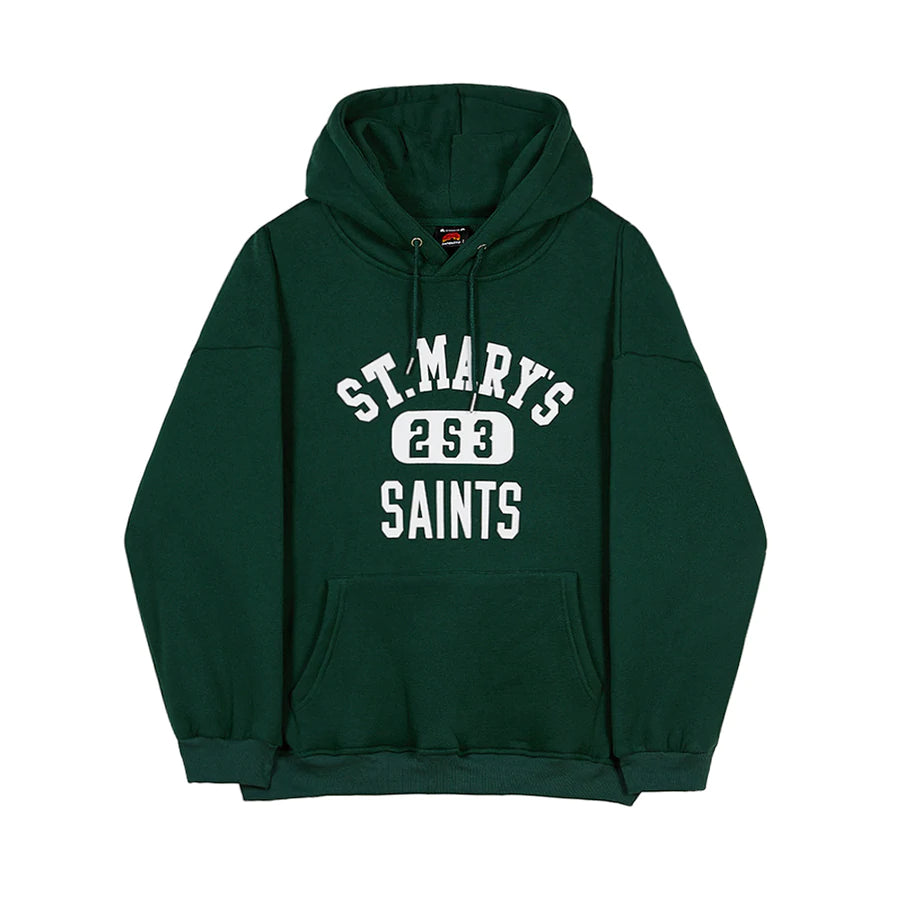 GREEN LETTER PRINT HOODIE - INTOHYPEZONE
