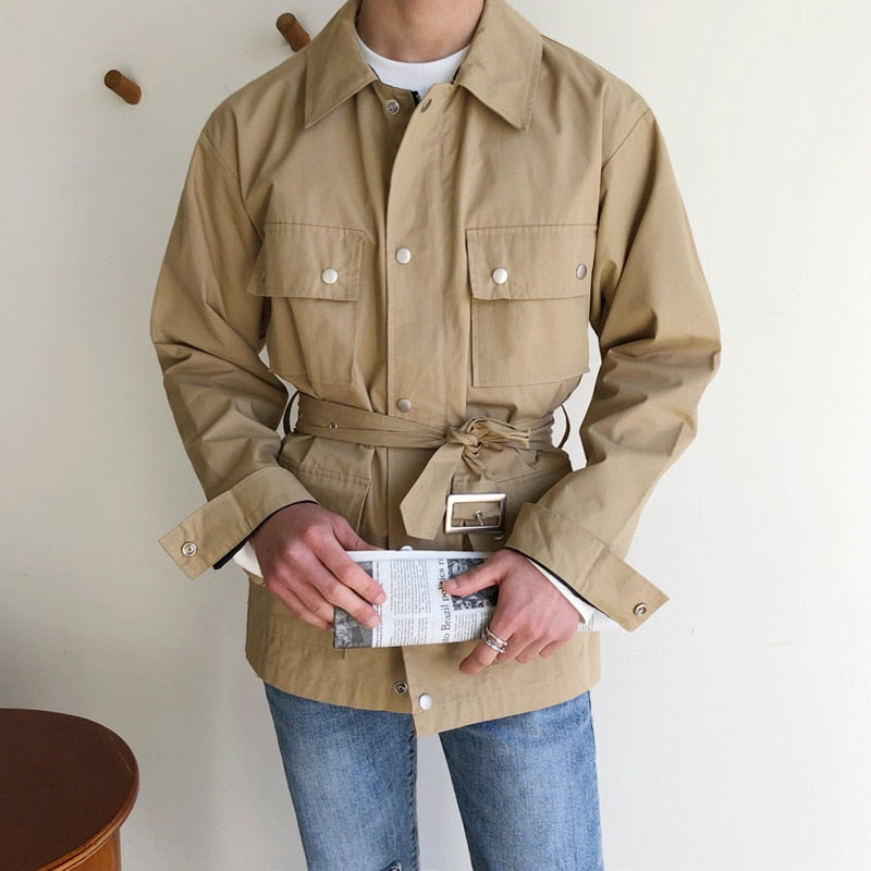 BELTED SINGLE BREASTED TRENCH COAT - INTOHYPEZONE