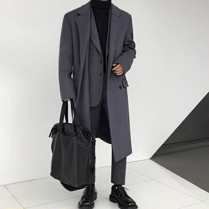 WOOLEN DOUBLE BREASTED TRENCH COAT - INTOHYPEZONE