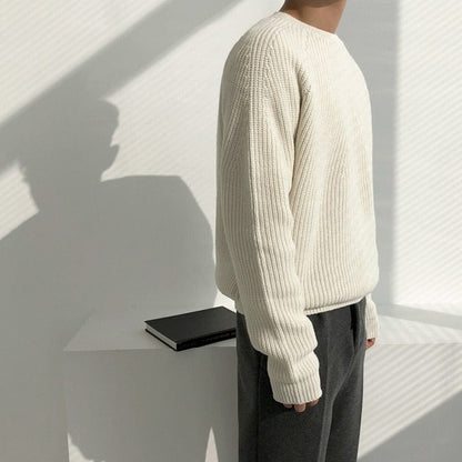 KNITTED ROUND NECK SWEATER - INTOHYPEZONE