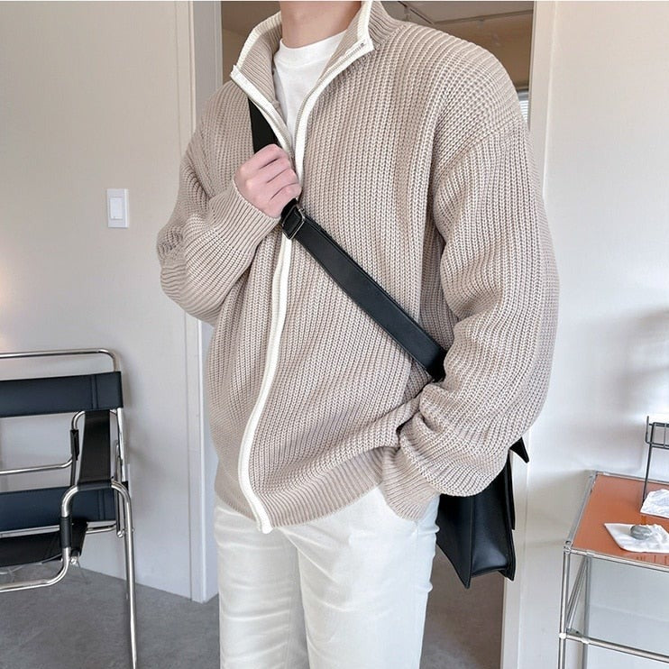 ZIP-UP KNITTED SWEATER - INTOHYPEZONE