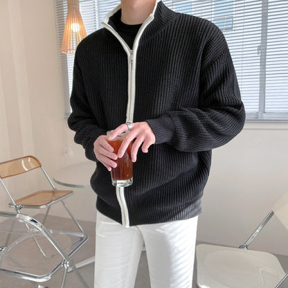 ZIP-UP KNITTED SWEATER - INTOHYPEZONE