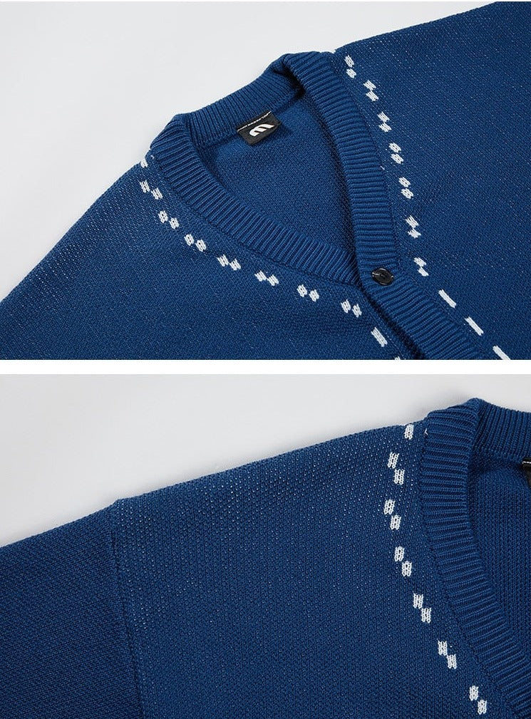 KNITTED TOPSTITCH CARDIGAN - INTOHYPEZONE