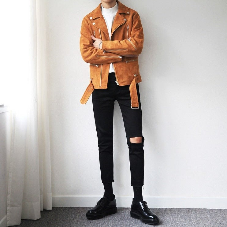 RIPPED ANKLE LENGTH SLIM FIT PANTS - INTOHYPEZONE