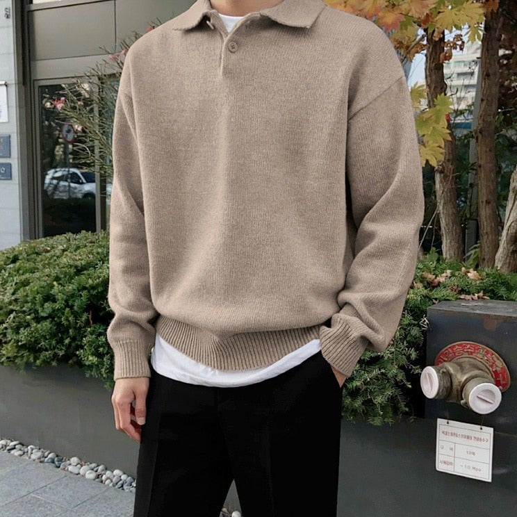 KNITTED POLO SWEATER - INTOHYPEZONE